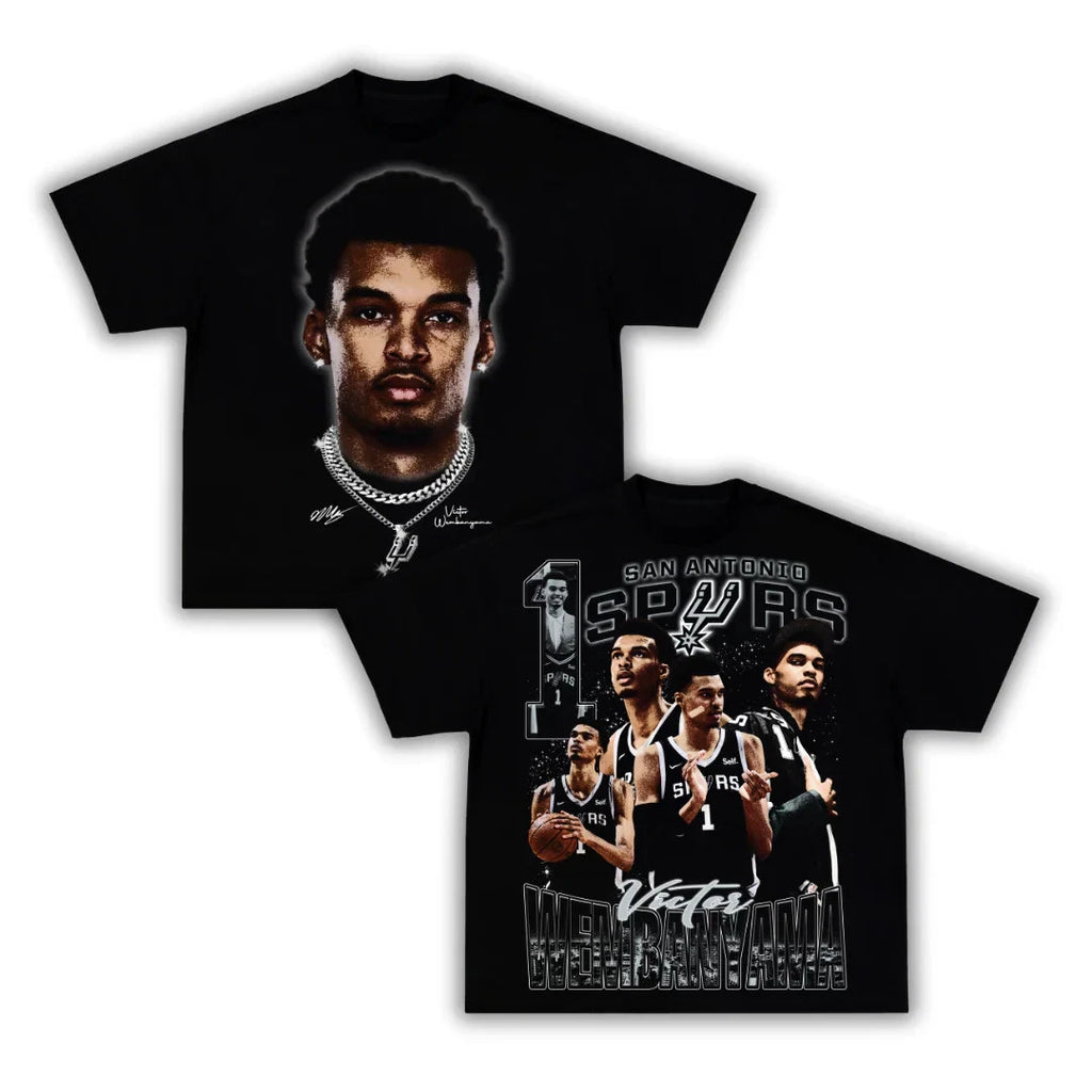 Weby Big Face Boxy Vintage Graphic Shirt Basketball Tee Streetwear Y2K
