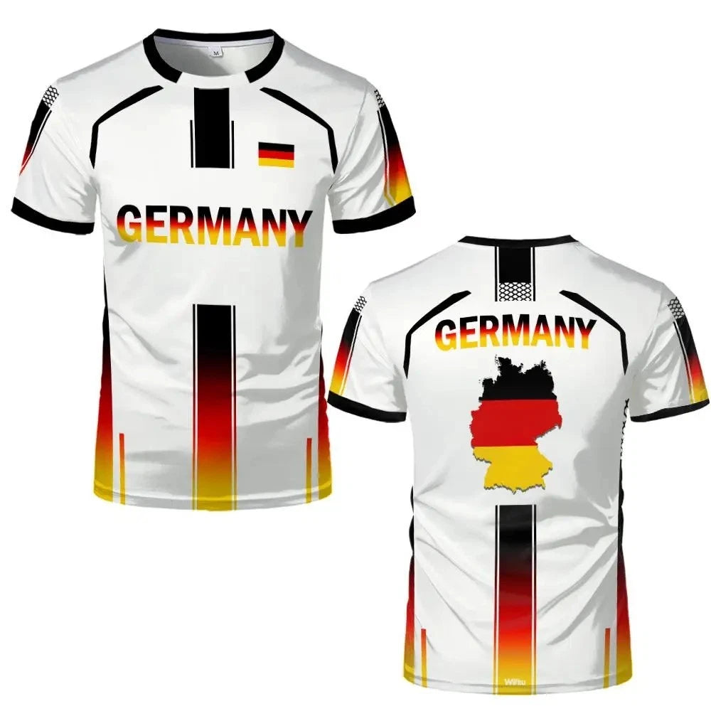 Germany Football T-Shirt 2026 World Cup Tees Polyester Breathable