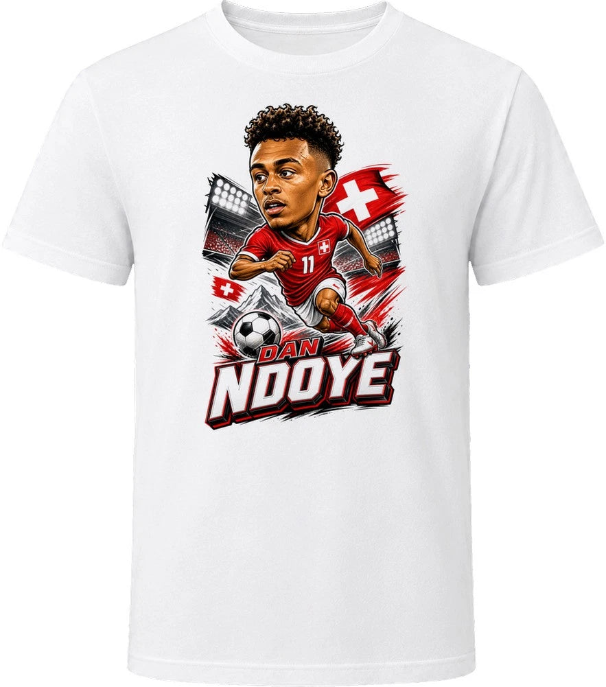 Dan Ndoye, Switzerland Caricature Soccer 2026 T Shirt