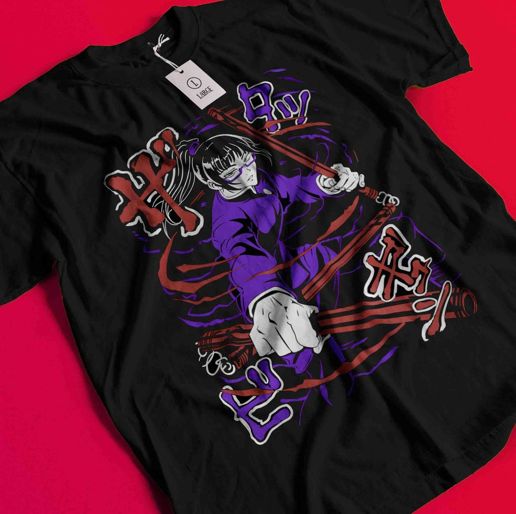 Maki Zenin T-shirt Jujutsu Kaisen Horror Anime Manga Kawaii Gift Shirt All Size