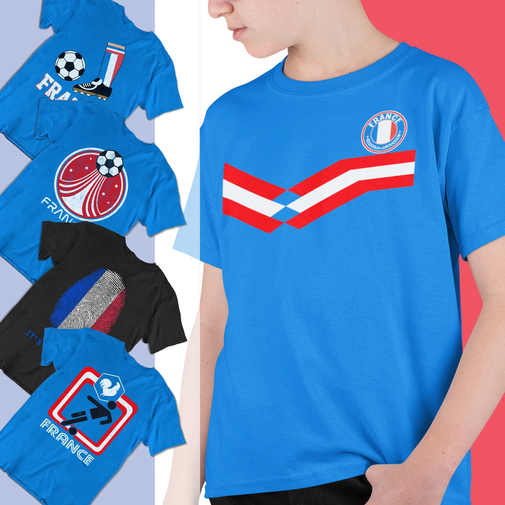Boys or Girls Choice Of FRANCE Football Kids TShirts Rugby French 2026 World Cup