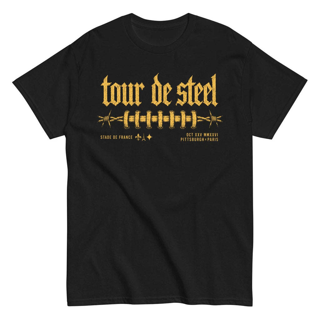 Tour De Steel: Pittsburgh x Paris 2026 Gothic Laces Football Tee
