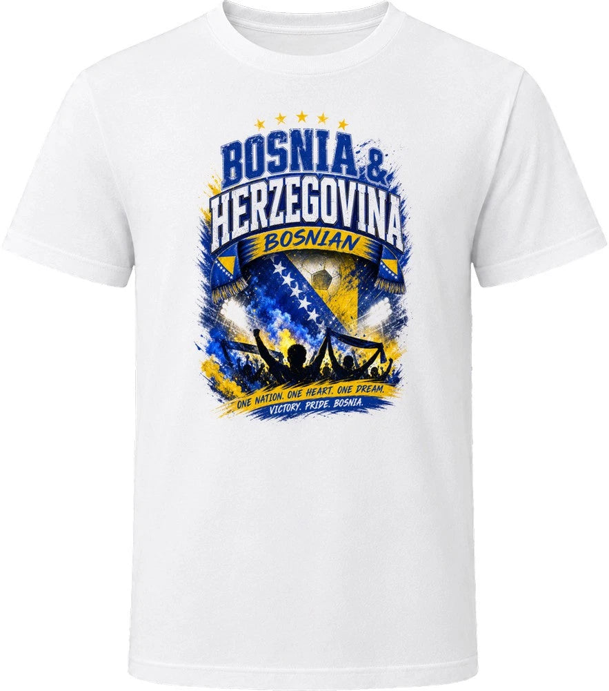Bosnia & Herzegovina Bosnian Soccer Football National Supporters T Shirt
