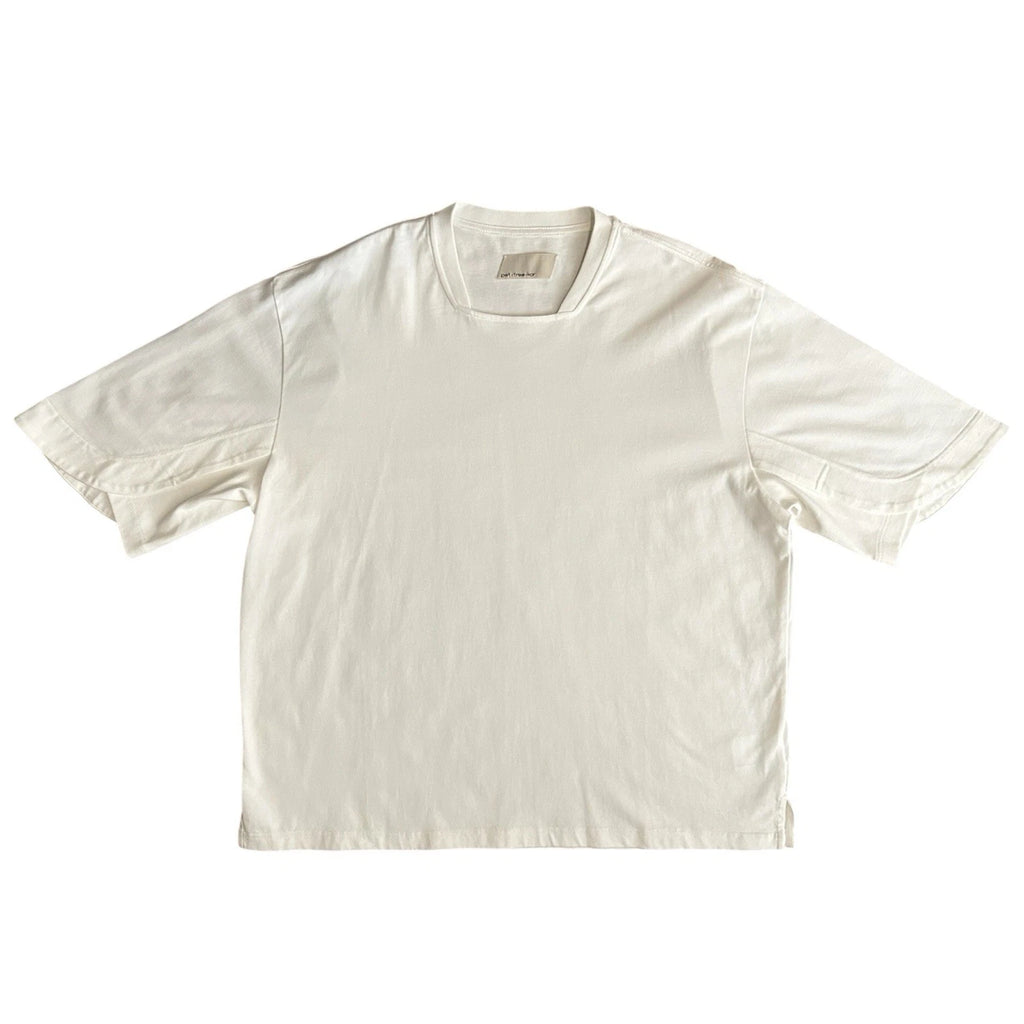pet-tree-kor White Oversized Cotton T-Shirt Tee Urban Modern Streetwear Sz 48/L