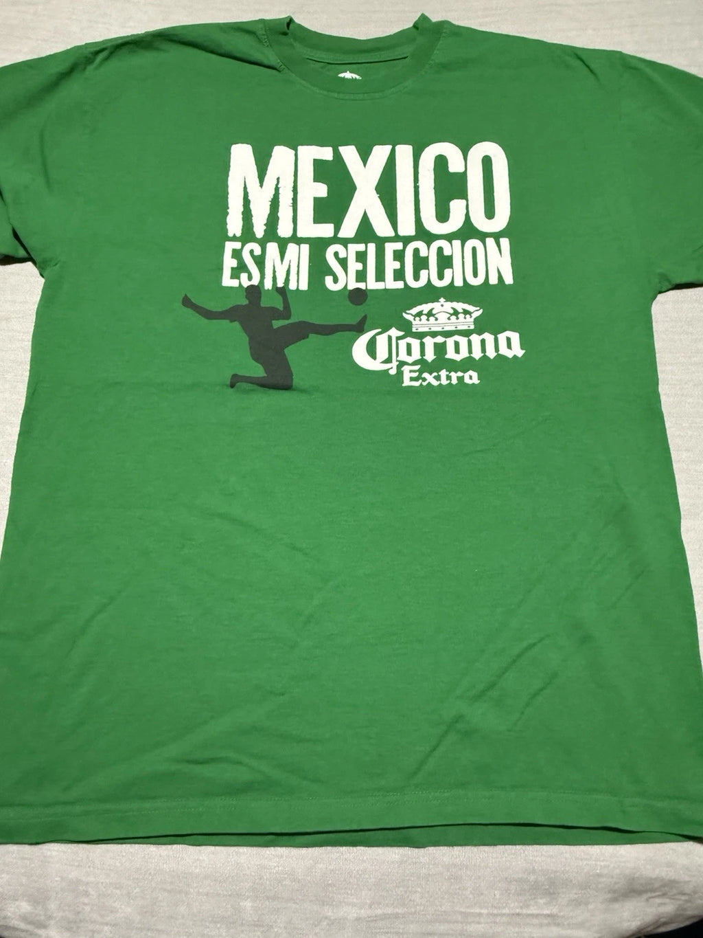 Mexico Soccer Corona Extra Graphic T Shirt Green Mens XL Futbol Tee Football