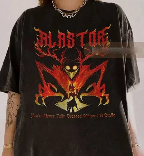 Alastor Hazbin Hotel Shirt, Cartoon Merch Gift For Fans Unisex S-5Xl