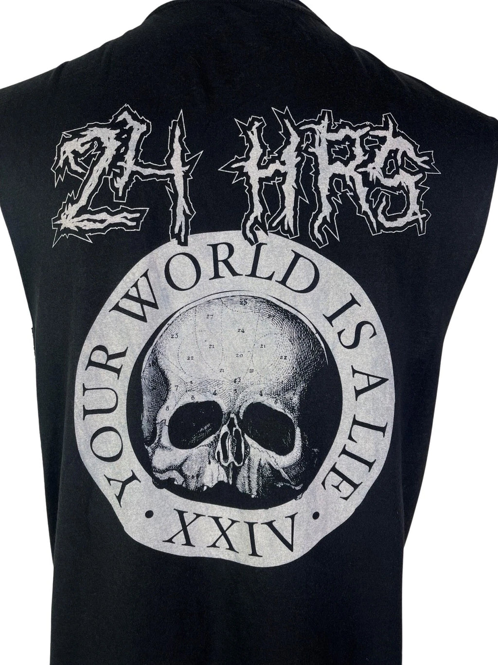 24HRS LIP SERVICE GOTHIC BIKER HEAVY DEATH METAL PUNK ROCKER SLEEVELESS T-SHIRT