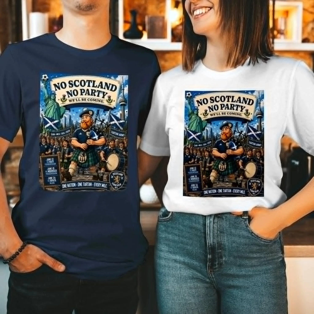 No Scotland No Party, We'll Be Coming, 2026 Football Fan T-Shirt (SC-16)