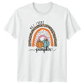 Hey There Pumpkin Womens T-Shirt Boho Leopard Rainbow Fall