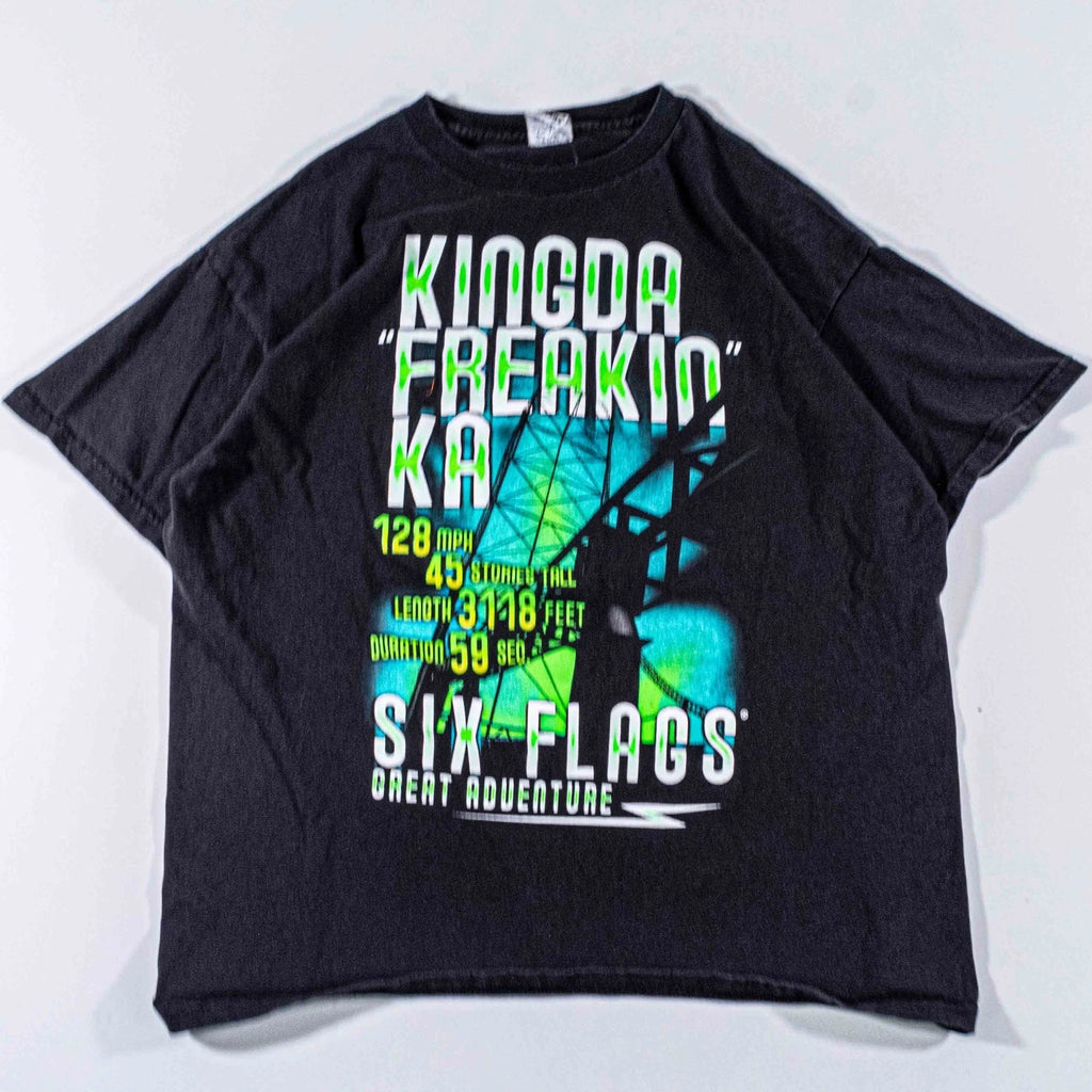 Six Flags Kingda Ka Freakin T-Shirt Large Y2K Great Adventure Coaster VTG