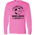 Inktastic Just A Girl Who Loves Soccer Long Sleeve T-Shirt Sports Game Mens Tee