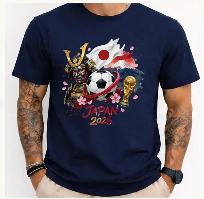 Japan 2026 Shirt, Samurai Soccer Tee, Anime Style Football T-Shirt