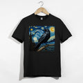 Starry Night Raven Shirt, Gothic Art Crow Tee, Dark Aesthetic Bird T-Shirt