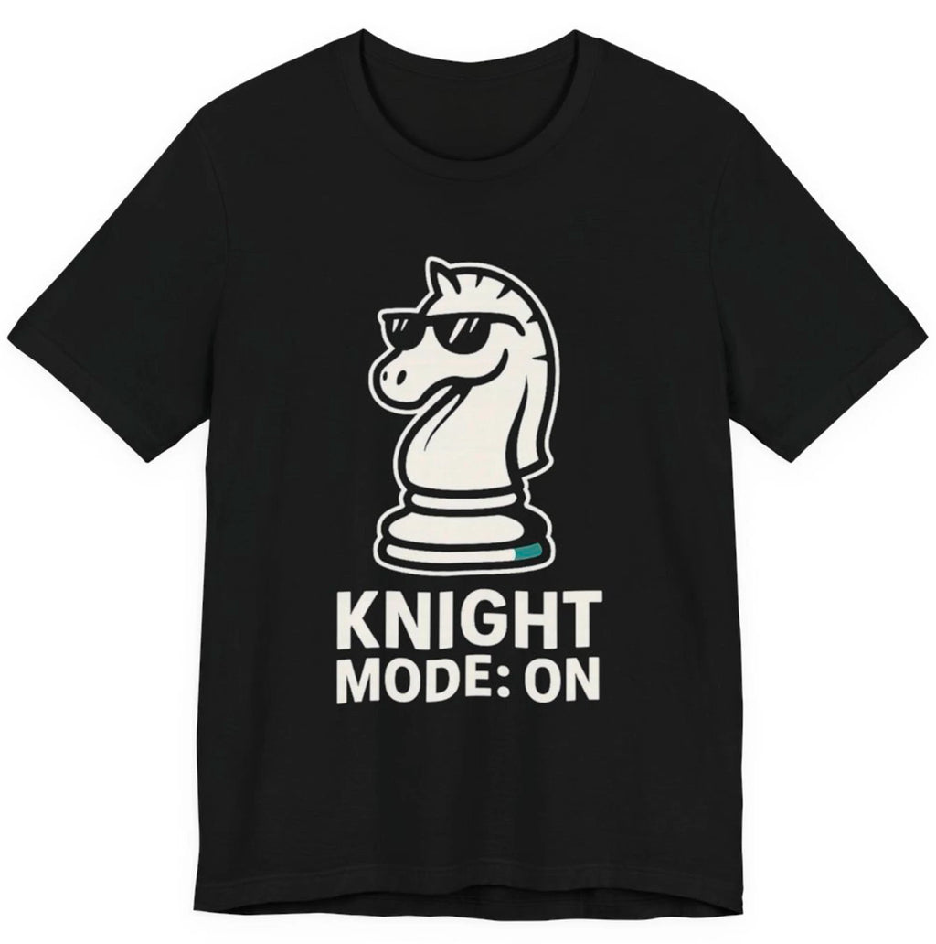 Chess Lover T-Shirt – Knight Mode On Minimalist Chess Design – Player Tee