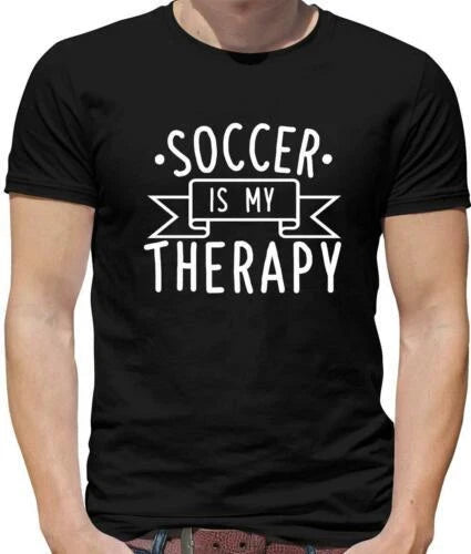 Soccer Is My Therapy Mens T-Shirt - Football - Sport - soccer Ball - Footie