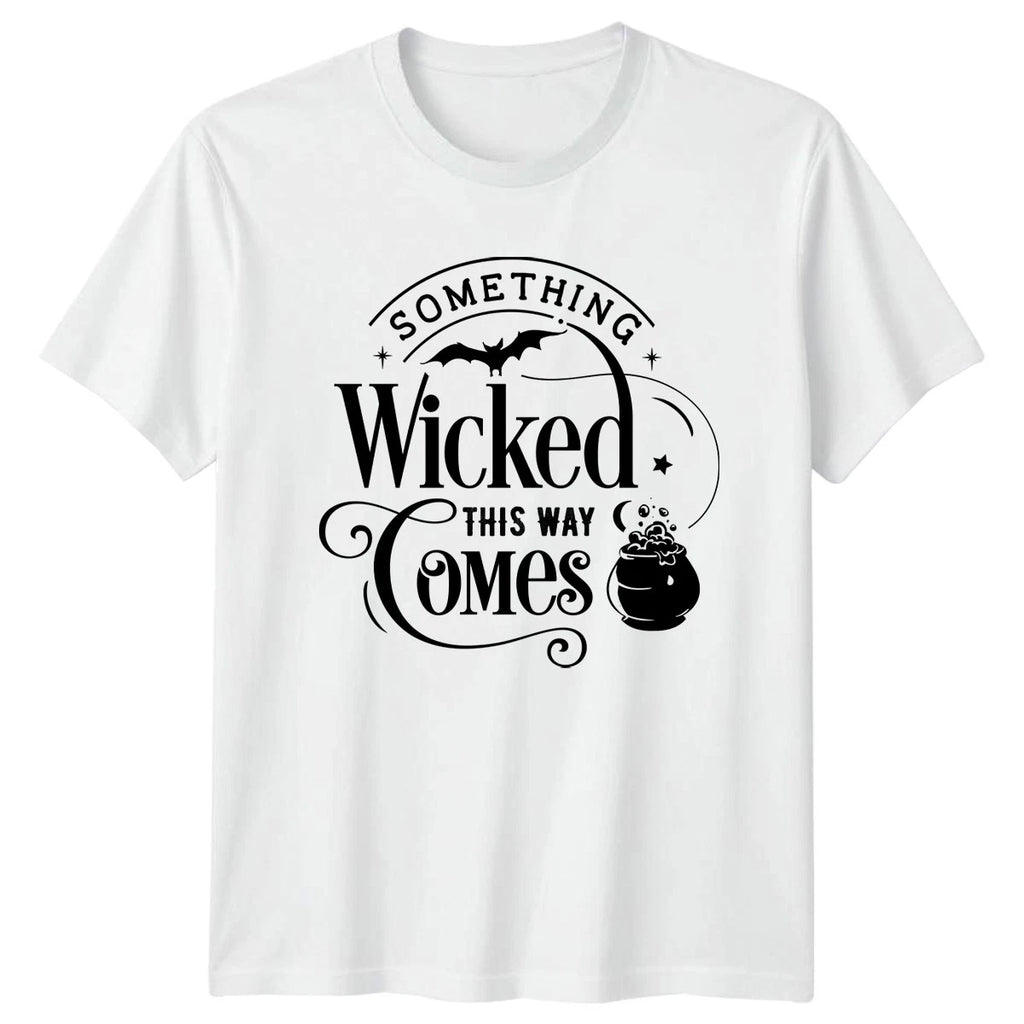 Something Wicked This Way T-Shirt Gothic Halloween Gift For Him And Her
