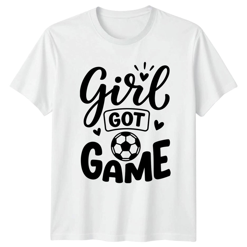 Girl Got Game Womens T-Shirt Girls Soccer Soccer Birthday Gift For Her