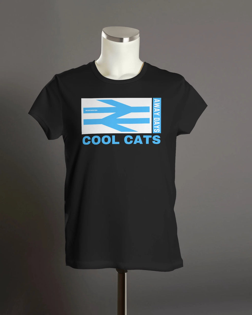 COOL CATS Away Days T-Shirt | Manchester Hooligan Moss Side Blues Guvnors Moon
