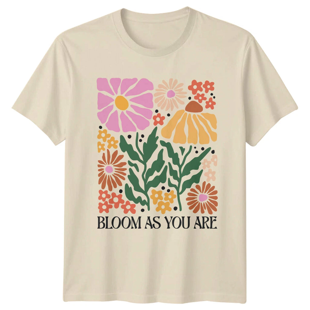Bloom As You Are Floral Boho Nature Graphic T-Shirt