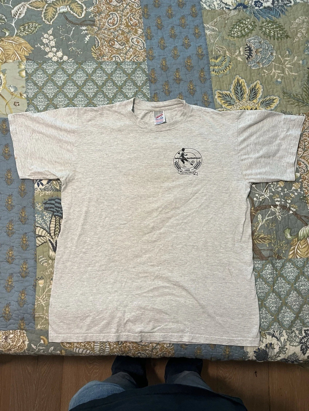 Vintage Jerzees Labor Day Invitational 1996 Simi Valley Soccer T Shirt Gray L