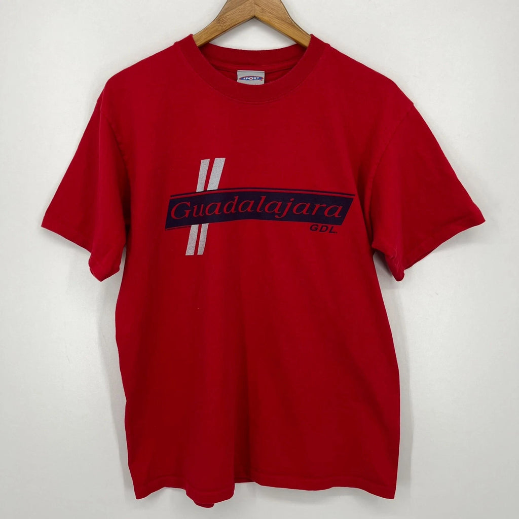 Guadalajara GDL T-Shirt Men's Size L Red Vtg 1998 Mexico Soccer Logo Vintage
