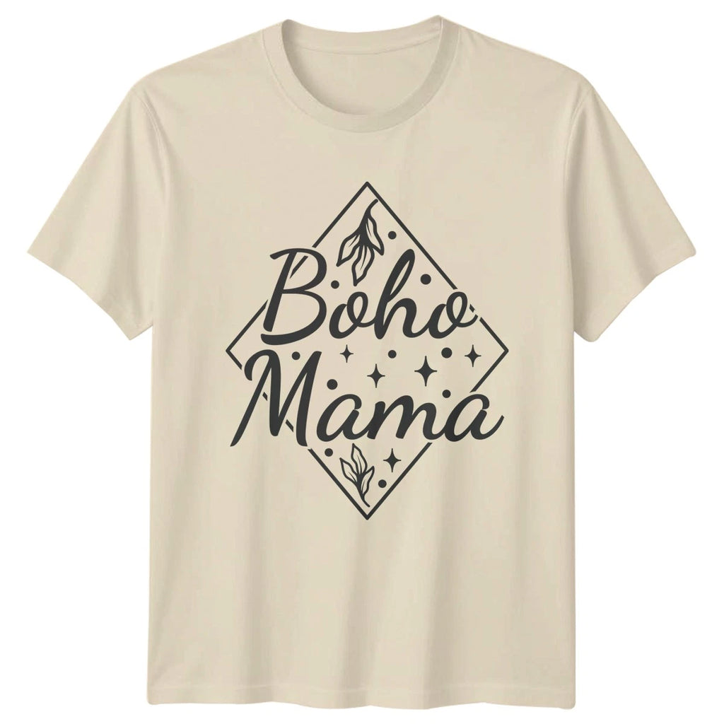 Boho Mama Womens T-Shirt Bohemian Style Motherhood Mothers Day Gift For Her