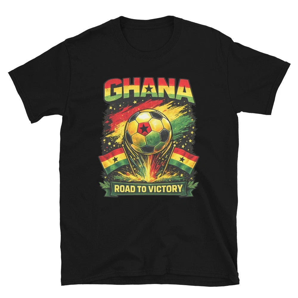 Ghana Road to Victory World Cup Fan T-Shirt | Ghana Soccer Supporter Tee Unisex