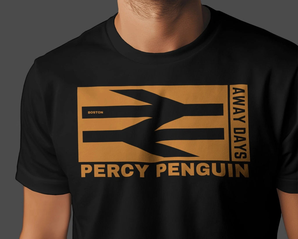 PERCY PENGUIN Away Days T-Shirt | Boston United Mascot Pilgrims Mayflower
