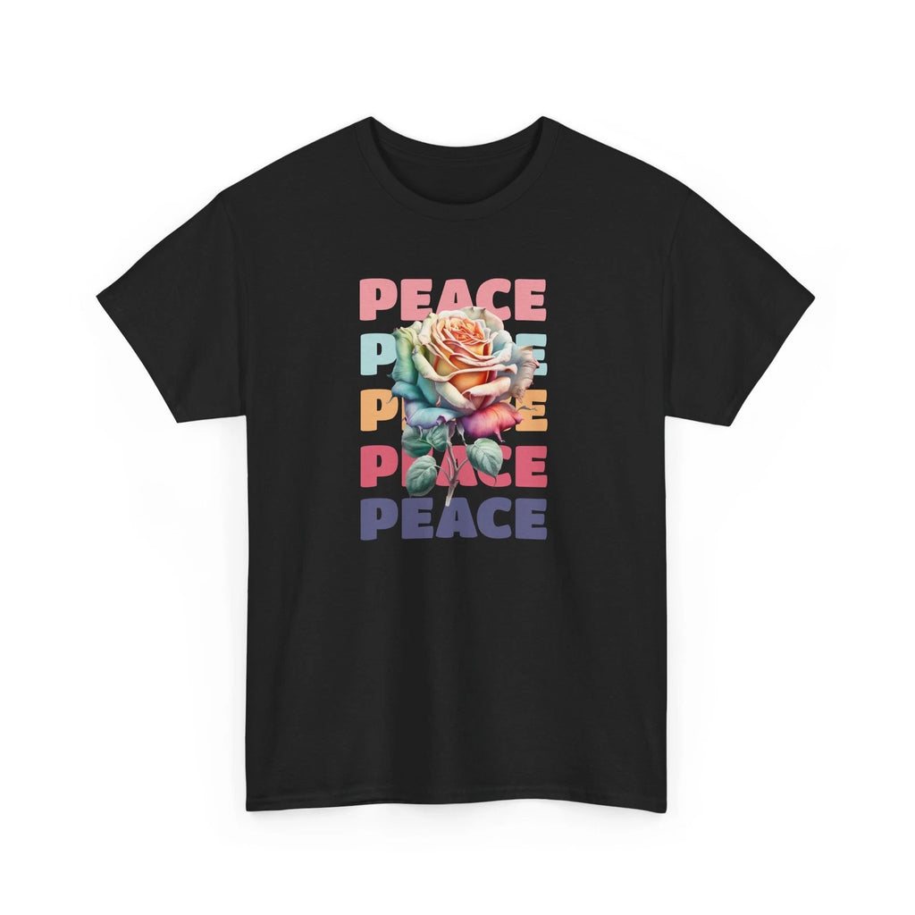 PEACE Unisex Graphic T-shirt, Boho Flowers Shirt, Floral Nature Shirt