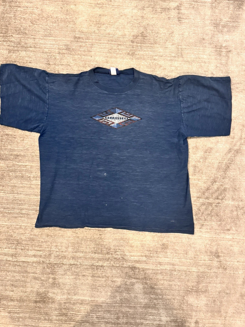 Umbro Vintage T Shirt Men’s XXL Blue 90’s Soccer Center Logo