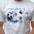 Scotland football flag white t shirt soccer style design mens womens kids