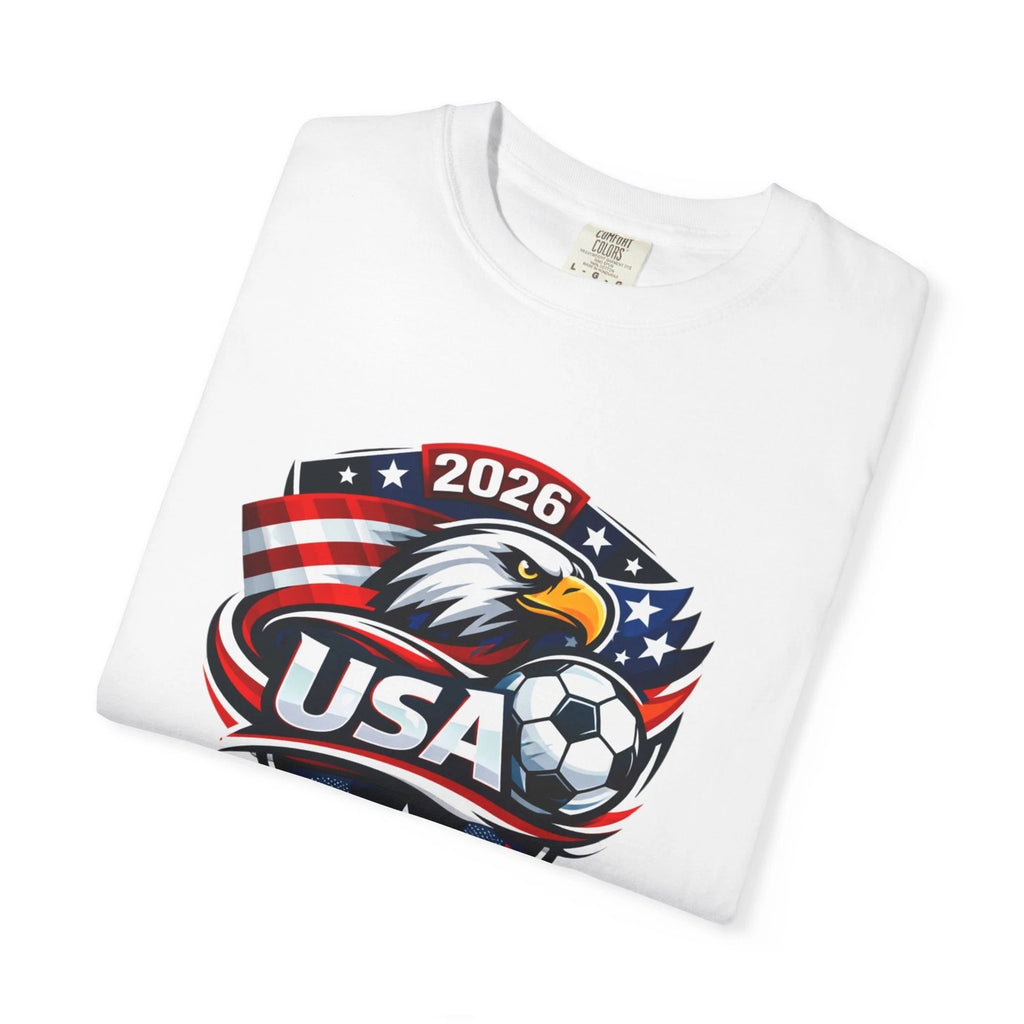 USA Eagle Soccer 2026 T-Shirt | American Flag Crest