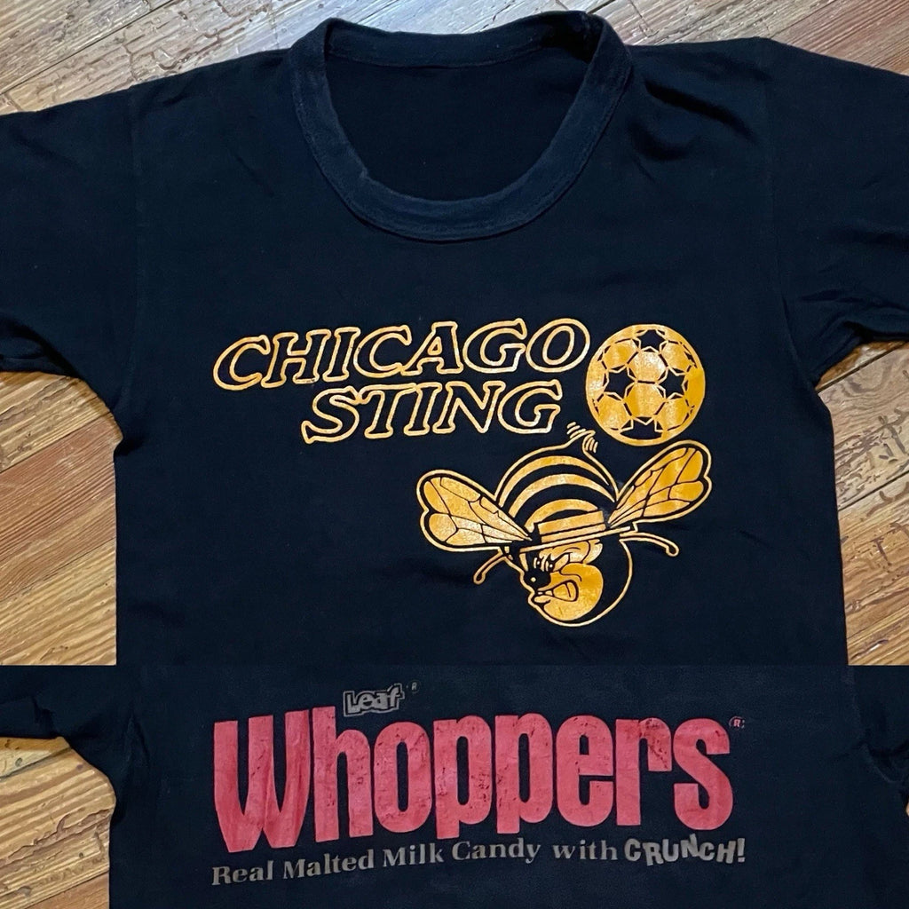 Vintage 80s Chicago Sting Shirt Size Small NASL 70s Soccer Team Whoppers Promo