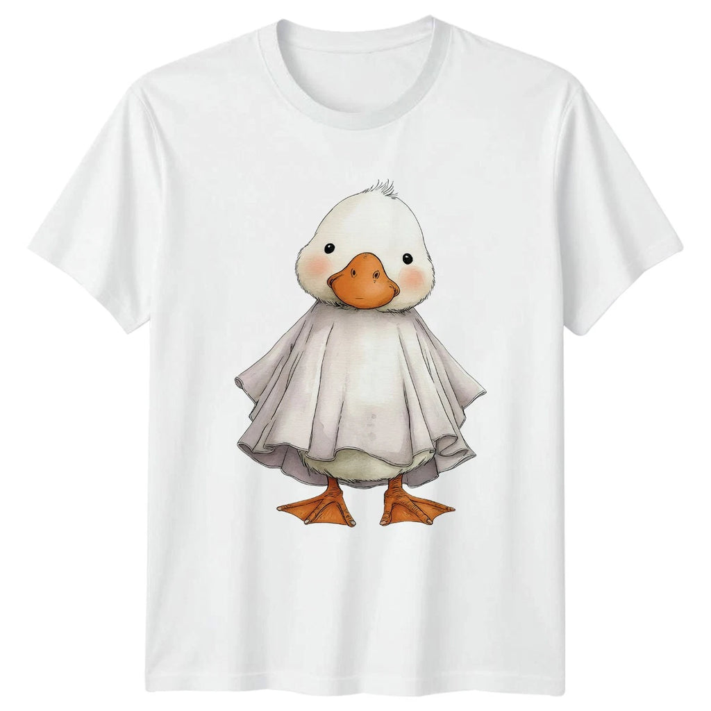 Duck Ghost Costume Halloween Holidays Mens TShirt Womens Tee Cute Animal Graphic