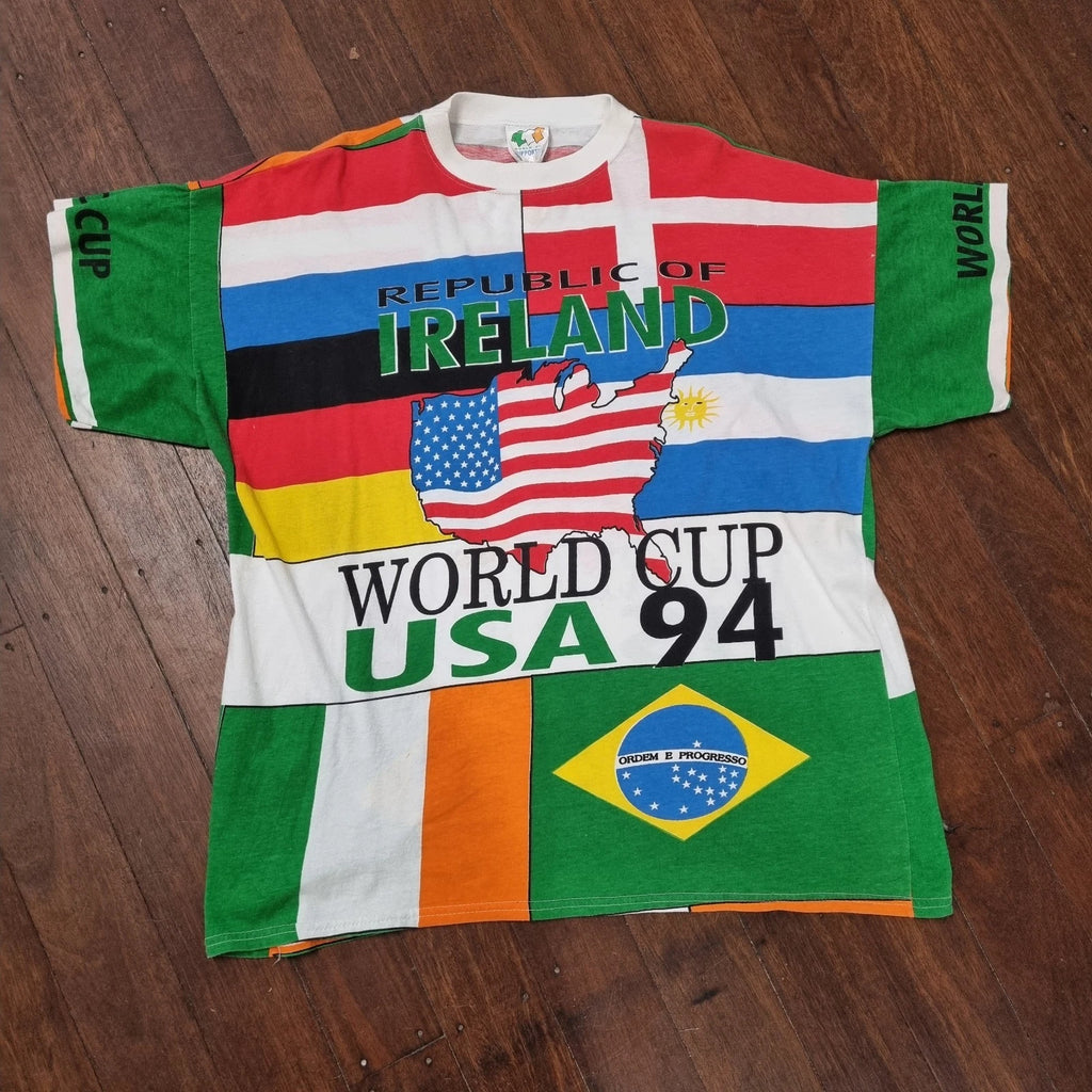 1994 WORLD CUP TSHIRT USA IRELAND GENUINE
