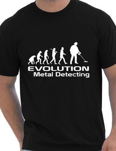 Evolution Of Metal Detecting Hobbies Funny Mens T Shirt Size S-XXL