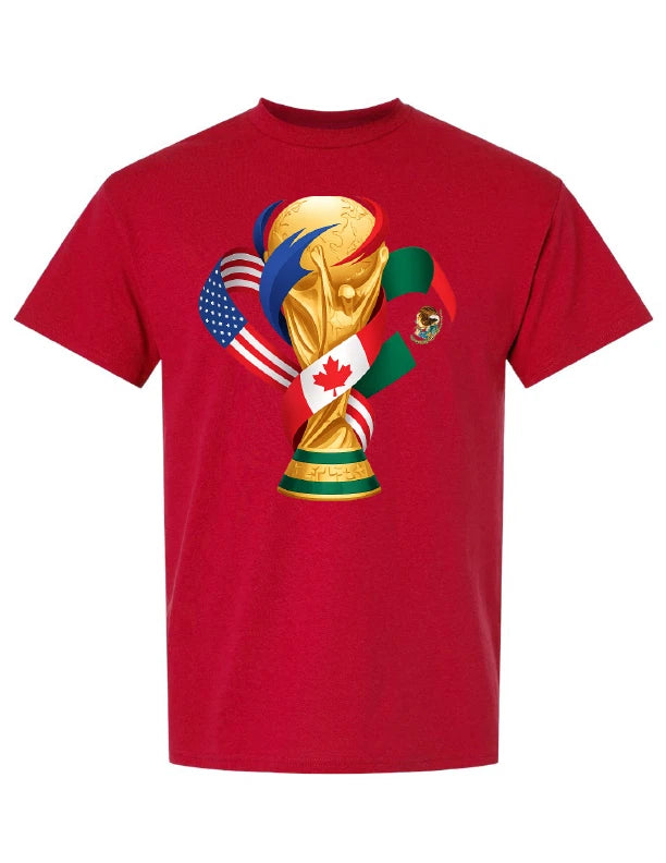 FIFA 2026  tee World Cup T-Shirt Soccer Graphic Tee USA Football Fan red tee