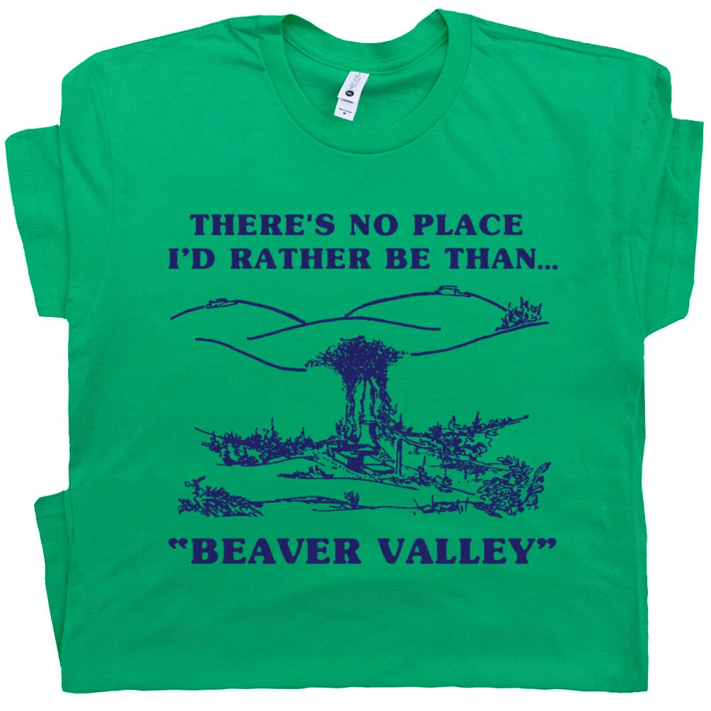 Funny T Shirt Beaver Valley Offensive Saying Novelty Sex Dirty Crude Rude Mens