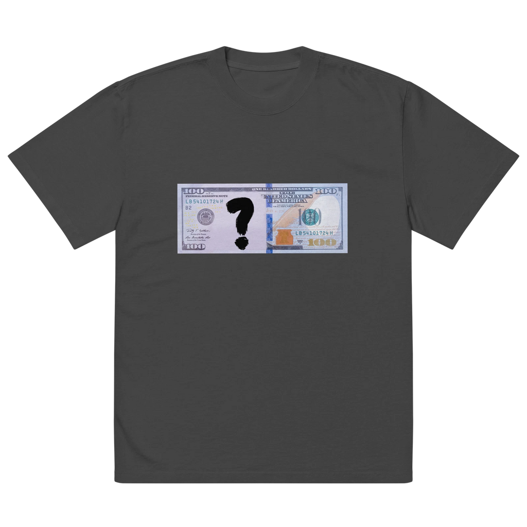 Oversized faded dollar confused shirt
