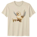 Cute Watercolor Bird On Branch T-Shirt Songbird Art Wildlife Nature