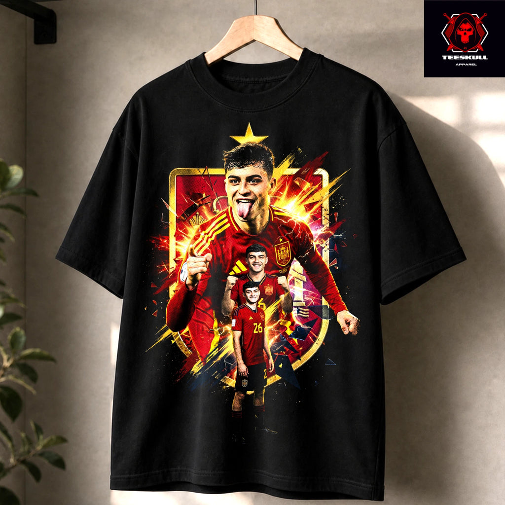 Pedri 2026 World Cup Spain Football Legends Premium Cotton T-Shirt S-3XL🔥