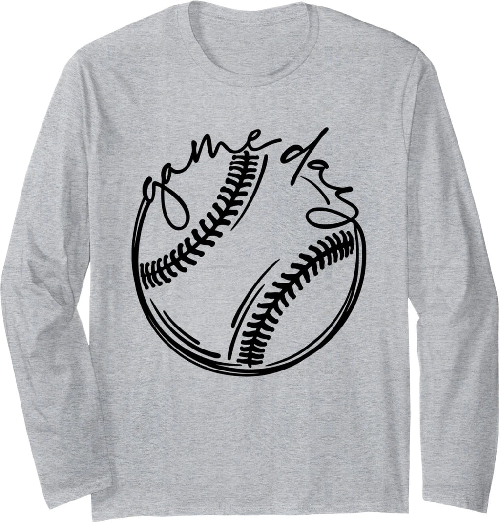 Game Day Vibes Softball Season Baseball Season Gifts Long Sleeve Tshirt