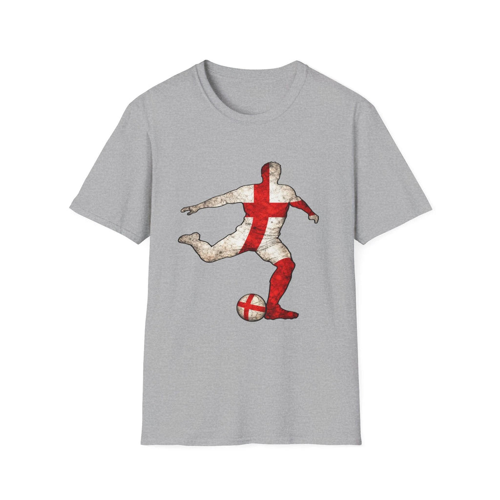 England Flag Soccer Player T-Shirt St George Cross Football Graphic Tee