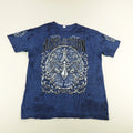 Affliction Shirt Mens 2XL XXL Blue Tie Dye Cross Live Past MMA Martial Arts Y2K