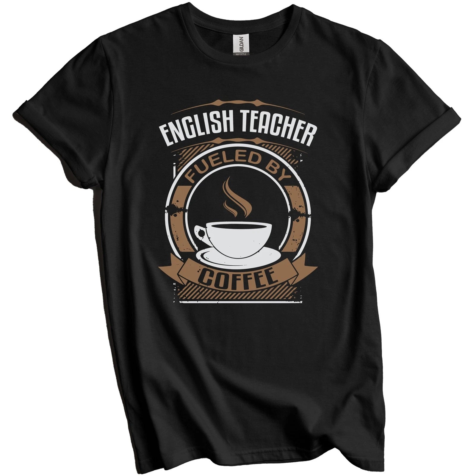 English Teacher Fueled By Coffee Funny Teaching T-Shirt