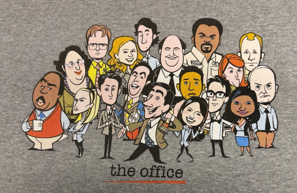Vintage Y2K - The Office - Cast Caricature Shirt - XL - Delta Pro Weight