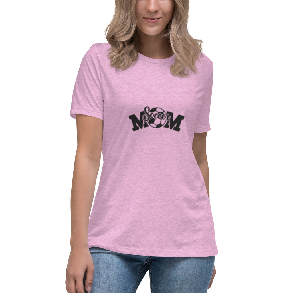 Women's Relaxed T-Shirt - Women’s Shirt - Soccer Mom Shirt - Pink Shirt - Soccer