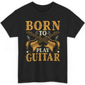 Born To Play Guitar T Shirt Vintage Music Graphic Tee Rock Band Guitarist Top
