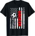 US American Flag Soccer Patriotic Soccer T-Shirt