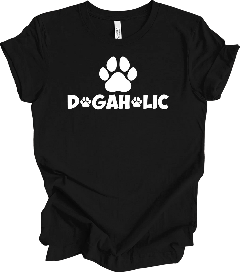 Dogaholic Definition T-Shirt Funny Dog Lover Gift Pet Parent Humorous Quote Tee